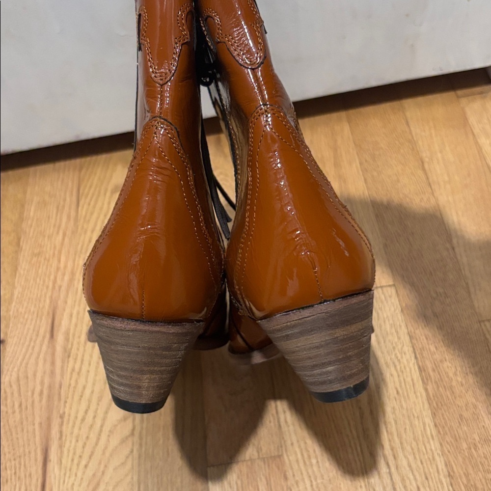 FREE PEOPLE Frontier patent leather cowboy boots - Picture 5 of 13